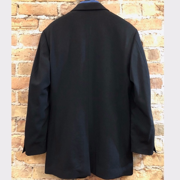 DKNY Men's Black Mid-Weight Wool 3 Button Front Suit 40R - Picture 8 of 15